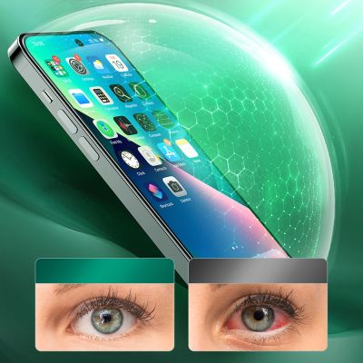 3. Joyroom Knight Green Glass for iPhone 14 Pro Max with Full Screen Anti Blue Light Filter (JR-G04)