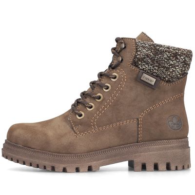 3. Women's comfortable brown trapper boots Rieker Y7621-25