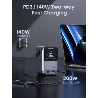 9. Ugreen Nexode Power Bank 48000 mAh Lithium Gray