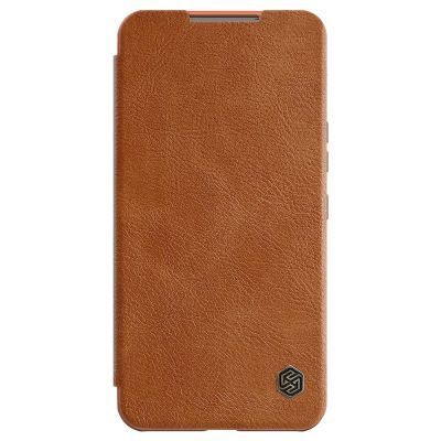 2. Nillkin Qin Leather Pro Case Case for Samsung Galaxy S22+ (S22 Plus) Camera Protector Holster Cover Flip Case Brown