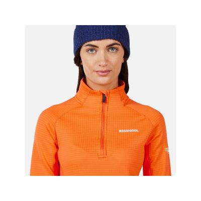 5. ROSSIGNOL Women's Sweatshirt W Blackside Mix HZ Fleece Orange