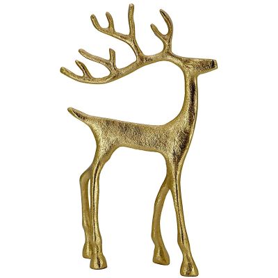 2. DECORATIVE METAL REINDEER 21x40CM GOLD