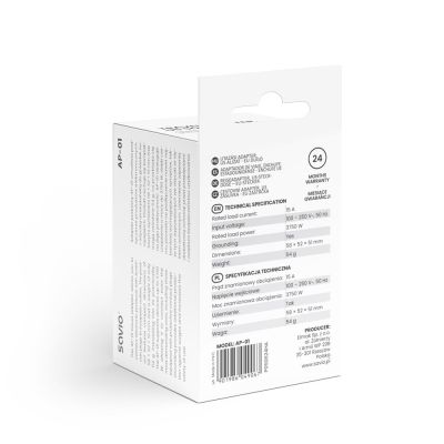 5. SAVIO TRAVEL ADAPTER, US SOCKET – EU PLUG AP-01