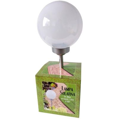 8. SOLAR LAMP MILKY GLOBE 20x53.5CM