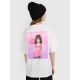 2. Oversized T-shirt with print for girls 4F 4FJRAW25TTSHF2935-11S