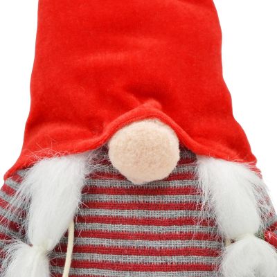 10. DECORATIVE SANTA CLAUS 50 CM GIRL WITH BAG AND ROWNBERRY