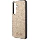 6. Guess Glitter Script case for Samsung Galaxy S24 - gold