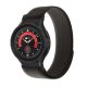 2. Tech-Protect Nylon Strap for Samsung Galaxy Watch 4/5/5 Pro/6/7/FE - Black & Orange