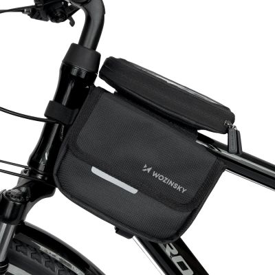2. Wozinsky bicycle frame bag, waterproof phone case, 1.5l, black (WBB26BK)