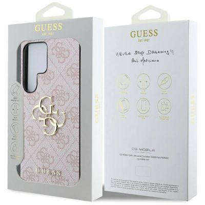 8. Guess Big 4G Logo Classic Logo Case for Samsung Galaxy S25 Ultra Pink