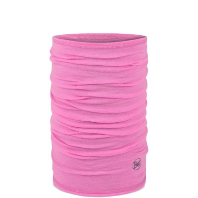 Buff Lightweight Merino Wool Multifunctional Neckwear – Solid Fluor Fuchsia, Size: M