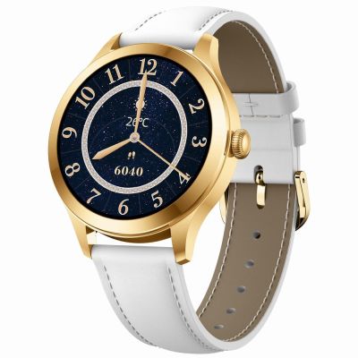 2. Smartwatch Gravity White Gold 2 Straps GT25-2 PRO