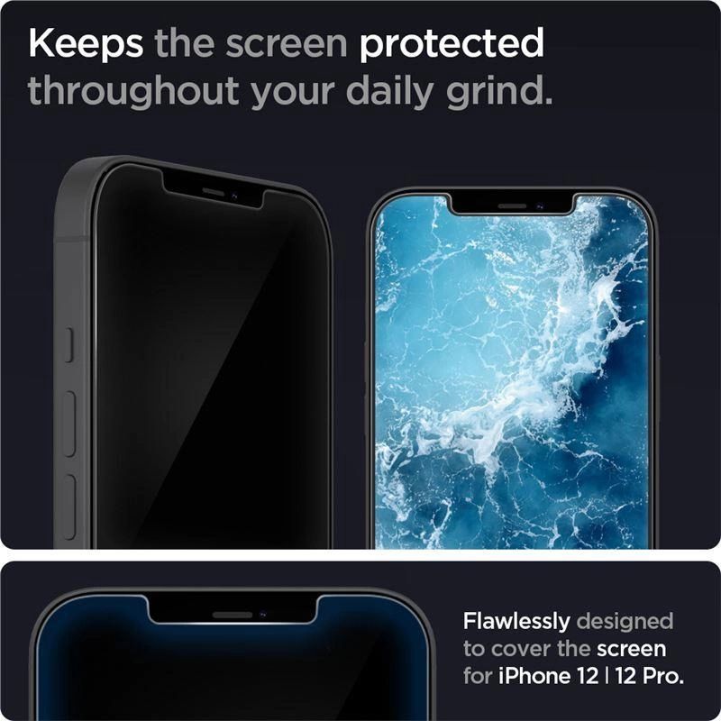 9. Spigen Glas.tR EZ Fit Tempered Glass for iPhone 12 / iPhone 12 Pro - 2 pcs.