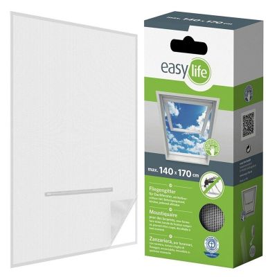 13. MOSQUITO NET WINDOW ROOF 140X170 WHITE POLYESTER + VELCRO TAPE