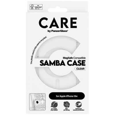 3. CARE by PanzerGlass Fashion MagSafe iPhone 16e Case - Transparent