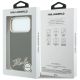 8. Karl Lagerfeld Grained with Resin Signature Logo MagSafe Case for iPhone 18 Pro / 17 Pro - Black