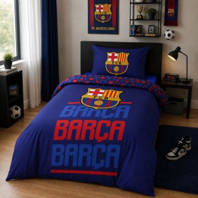 4. FC Barcelona cotton bedding set 140x200 + 70x90 cm FCB-4515BL