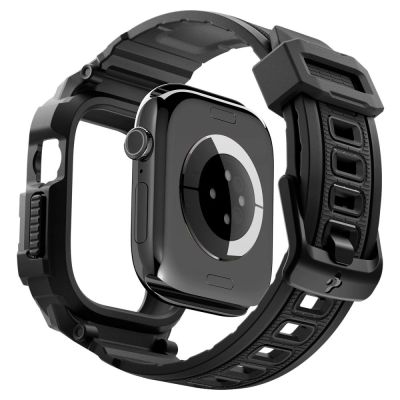 4. Spigen Rugged Armor Pro Case Strap for Apple Watch 46mm - Matte Black