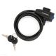 Wozinsky WZR-K3 Cable Bicycle Lock with Key 90 cm - Black