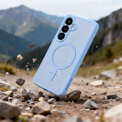 5. Tech-Protect Magmat MagSafe Case for Samsung Galaxy S26 - Matte Blue