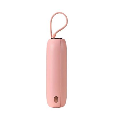 2. Joyroom mini powerbank 10000mAh Colorful Series 22.5W with 2 built-in USB C and Lightning cables pink (JR-L012)