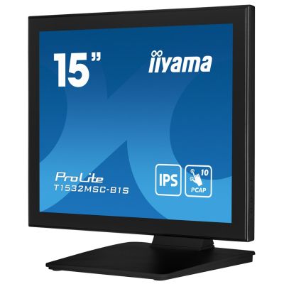 7. iiyama ProLite T1532MSC-B1S computer monitor 38.1 cm (15") 1024 x 768 px XGA LCD Touchscreen Black