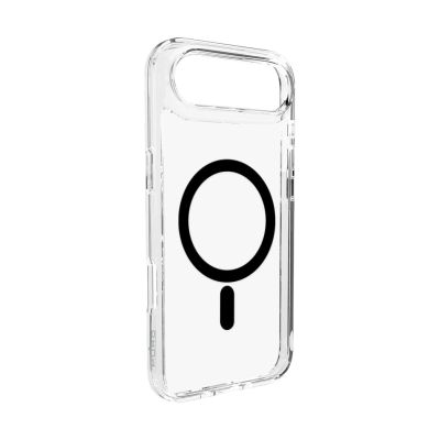 Puro Lite Mag TPU+PC Case Compatible with MagSafe for iPhone 17 Air - Transparent with Black Ring