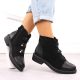 5. Women’s Black Suede-Look Ankle Boots with Warm Lining M.Daszyński SA252-4