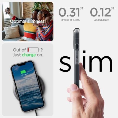 10. Spigen Ultra Hybrid Mag Case with MagSafe for iPhone 14 Plus - Clear Black