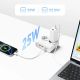 5. Orico PDC25 25W 6in1 Power Strip 2x AC + 2x USB-A + 2x USB-C - White