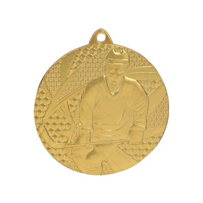 10. Gold medal - hockey - steel medal