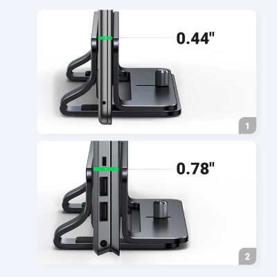 5. Ugreen Aluminum Vertical Stand Holder Stand for MacBook Laptop Tablet Silver (20471 LP258)