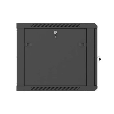 5. Lanberg 19" 9U 600x600 black wall-mounted rack cabinet with perforated doors (flat pack)
