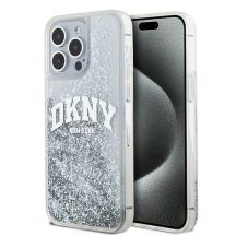 DKNY Liquid Glitter Big Logo Case for iPhone 15 Pro Max - White