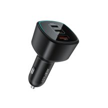 Acefast B18 200W Car Charger 2x USB-C + USB-A - Black