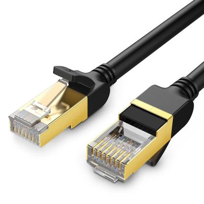 3. Ugreen Cable Ethernet patch cord RJ45 Cat 7 STP LAN 10Gbps 2m black (11269)