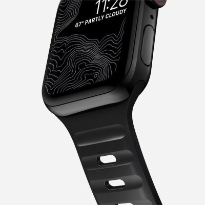 5. Nomad Sport Strap Band Black Aluminum, Rubber