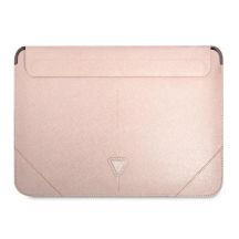 Guess Saffiano Triangle Logo case for a 16" laptop - pink