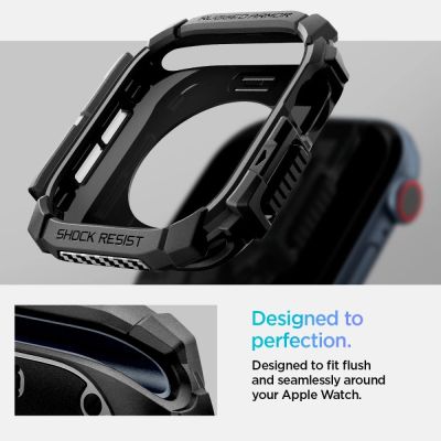 11. Spigen Rugged Armor Case for Apple Watch 10 46mm - Black