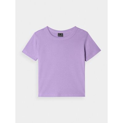 5. Girls' plain T-shirt 4F 4FJRSS24TTSHF2053-52S