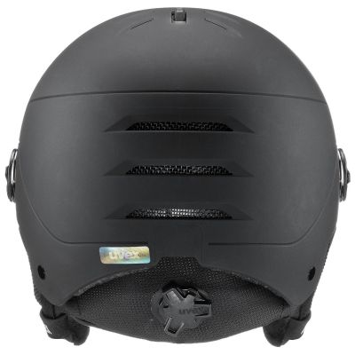 2. Unisex Uvex Wanted Visor Ski Helmet with Active Ventilation System, Black (56/6/262/10)