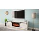 7. GRANERO TV cabinet + fireplace 200x56.7x35 white/white gloss