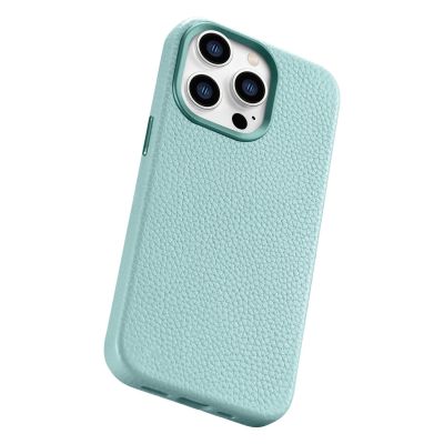 12. iCarer Litchi Premium Leather Case iPhone 14 Pro Magnetic Leather Case with MagSafe Green (WMI14220710-GN)