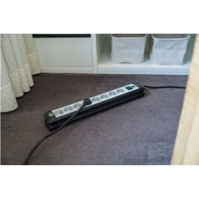 5. Brennenstuhl 1951580101 Regleta, 230 V, Negro y Gris Claro, 49 cm splitter 5 m 8 x network socket Indoor Black, Light Green