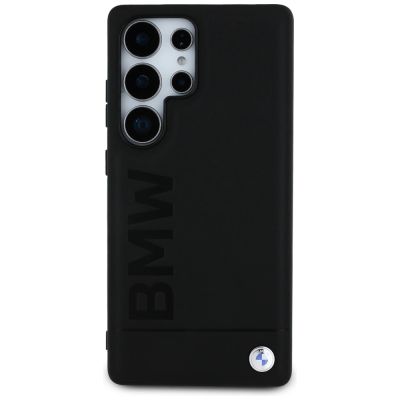 3. BMW Leather Big Wordmark Case for Samsung Galaxy S25 Ultra - Black