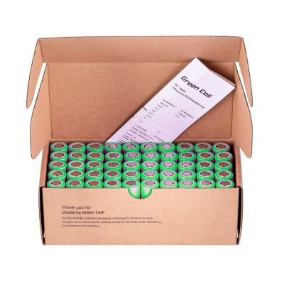 6. GREEN CELL CELLS 18650 50X BATTERY 18650 LI-ION INR1865029E 3.7V 2900MAH