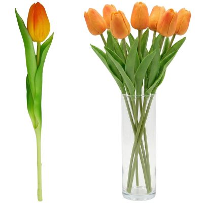 11. ORANGE TULIP 31CM LIFE-LIKE SPRING DECORATION