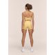 4. CASALL Ultra High Waist Hot Pant Women's Training Leggings Yellow