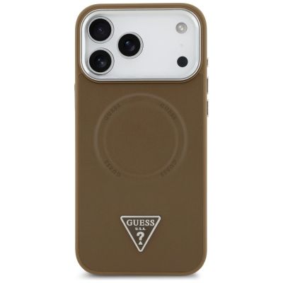 3. Guess Triangle Logo MagSafe case for iPhone 17 Pro - brown