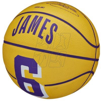 3. Basketball ball Wilson NBA Player Icon LeBron James Mini Ball WZ4007201XB